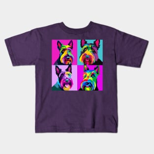 Scottish Terrier Pop Art - Dog Lover Gifts Kids T-Shirt